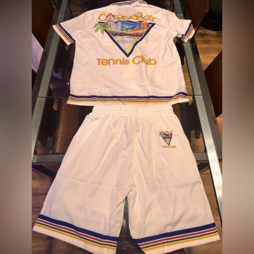 Tennis Club White Athletic Shorts